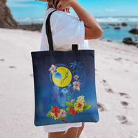 Palau Jellyfish Tote Bag Ocean Heritage Tropical Plants LT03 - Polynesian Pride