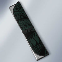 Hawaiian Manta Rays Auto Sun Shade Tribal Hibiscus Polynesian Tattoos Turquoise Color - Polynesian Pride