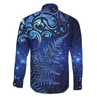 New Zealand Matariki Family Matching Off Shoulder Short Dress and Hawaiian Shirt Maori Pattern and Silver Fern LT03 - Polynesian Pride