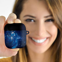 Aotearoa New Zealand New Year AirPods Case Tribal Koru Tattoo Blue Galaxy Maori Silver Fern LT03 - Polynesian Pride