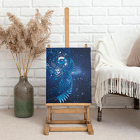 Aotearoa New Zealand New Year Canvas Wall Art Tribal Koru Tattoo Blue Galaxy Maori Silver Fern