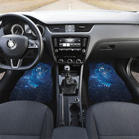 Aotearoa New Zealand New Year Car Mats Tribal Koru Tattoo Blue Galaxy Maori Silver Fern