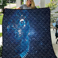 Aotearoa New Zealand New Year Quilt Tribal Koru Tattoo Blue Galaxy Maori Silver Fern