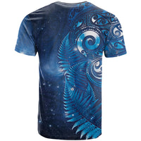 Aotearoa New Zealand New Year T Shirt Tribal Koru Tattoo Blue Galaxy Maori Silver Fern LT03 - Polynesian Pride
