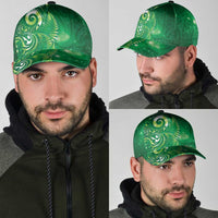 Aotearoa New Zealand New Year Classic Cap Tribal Koru Tattoo Green Galaxy Maori Silver Fern
