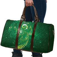 Aotearoa New Zealand New Year Travel Bag Tribal Koru Tattoo Green Galaxy Maori Silver Fern LT03 - Polynesian Pride