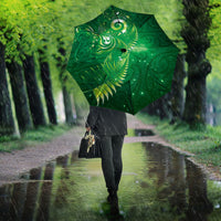 Aotearoa New Zealand New Year Umbrella Tribal Koru Tattoo Green Galaxy Maori Silver Fern LT03 - Polynesian Pride