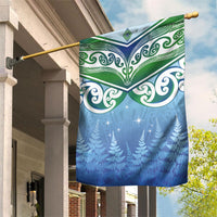 Aotearoa New Zealand New Year Garden Flag Maori Motifs with Silver Fern and Matariki Stars LT03 House Flag Multicolor - Polynesian Pride