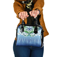 Aotearoa New Zealand New Year Shoulder Handbag Maori Motifs with Silver Fern and Matariki Stars LT03 One Size Multicolor - Polynesian Pride