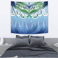 Aotearoa New Zealand New Year Tapestry Maori Motifs with Silver Fern and Matariki Stars LT03 - Polynesian Pride