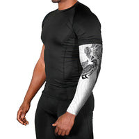Aotearoa Moko Tribal Tattoo Arm Sleeves New Zealand Maori Penguin and Fantail White Color LT03 - Polynesian Pride