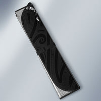 Aotearoa Moko Tribal Tattoo Auto Sun Shade New Zealand Maori Penguin and Fantail Black Color LT03 - Polynesian Pride