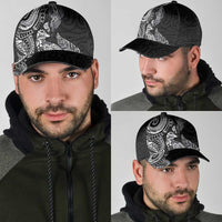 Aotearoa Moko Tribal Tattoo Classic Cap New Zealand Maori Penguin and Fantail Black Color LT03 - Polynesian Pride