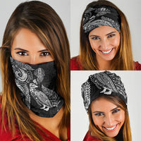 Aotearoa Moko Tribal Tattoo Neck Gaiter New Zealand Maori Penguin and Fantail Black Color LT03 - Polynesian Pride