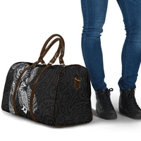 Aotearoa Moko Tribal Tattoo Travel Bag New Zealand Maori Penguin and Fantail Black Color LT03 - Polynesian Pride