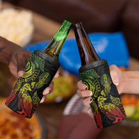 Aotearoa Moko Tribal Tattoo 4 in 1 Can Cooler Tumbler New Zealand Maori Penguin and Fantail Reggae Style LT03 - Polynesian Pride
