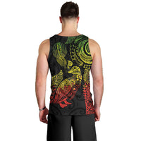Aotearoa Moko Tribal Tattoo Men Tank Top New Zealand Maori Penguin and Fantail Reggae Style LT03 - Polynesian Pride