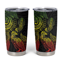 Aotearoa Moko Tribal Tattoo Tumbler Cup New Zealand Maori Penguin and Fantail Reggae Style LT03 Multicolor - Polynesian Pride