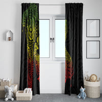 Aotearoa Moko Tribal Tattoo Window Curtain New Zealand Maori Penguin and Fantail Reggae Style LT03 - Polynesian Pride