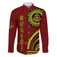Kolisi Tonga Atele Family Matching Off The Shoulder Long Sleeve Dress and Hawaiian Shirt Ngatu and Polynesian Pattern