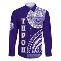 Tupou College Toloa Family Matching Off Shoulder Short Dress and Hawaiian Shirt Ngatu and Polynesian Pattern