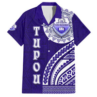 Tupou College Toloa Family Matching Tank Maxi Dress and Hawaiian Shirt Ngatu and Polynesian Pattern