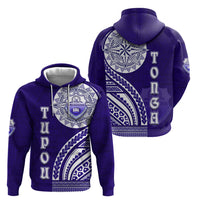 Tupou College Toloa Zip Hoodie Ngatu and Polynesian Pattern