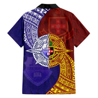 Kolisi Tonga Atele and Tupou College Toloa Family Matching Off Shoulder Maxi Dress and Hawaiian Shirt Ngatu and Polynesian Spiral Pattern LT03 - Polynesian Pride