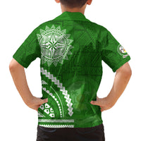 Liahona High School Family Matching Tank Maxi Dress and Hawaiian Shirt Ngatu and Polynesian Pattern