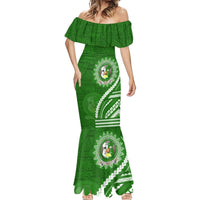 Liahona High School Mermaid Dress Ngatu and Polynesian Pattern LT03 - Polynesian Pride
