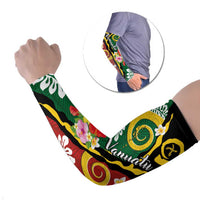 Melanesian Vanuatu Tribal Boar Tusk Arm Sleeves Tropical Plants and Namele Motifs - Polynesian Pride