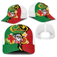 Vanuatu Christmas Baseball Net Cap Funny Santa with Namele and Boar Tusk Tribal - Polynesian Pride