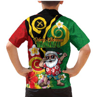 Vanuatu Christmas Family Matching Mermaid Dress and Hawaiian Shirt Funny Santa with Namele and Boar Tusk Tribal LT03 - Polynesian Pride