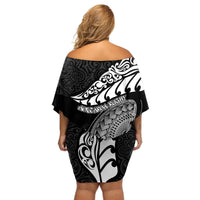 new-zealand-rugby-off-shoulder-short-dress-maori-warrior-rugby-silver-fern-tribal-pattern