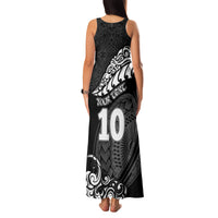 Custom New Zealand Rugby Family Matching Tank Maxi Dress and Hawaiian Shirt Maori Warrior Rugby Silver Fern Tribal Pattern LT03 - Polynesian Pride