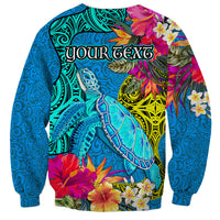 custom-polynesian-sweatshirt-the-turtle-jung-flower-with-maori-pattern-ethnic-style