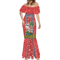 Hawaii Christmas Mermaid Dress The Santa Surfing Hawaii Xmas Style LT03 - Polynesian Pride