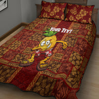 Custom Hawaii Quilt Bed Set Aloha Funny Pineapple Mix Kakau Hawaiian Tribal LT03 - Polynesian Pride