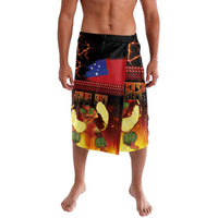 Samoan Siva Afi Lavalava Tribal Performers of Samoan Fire Knife Dancing LT03 Black - Polynesian Pride