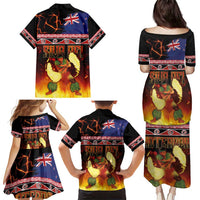 Aotearoa Siva Afi Family Matching Puletasi and Hawaiian Shirt Tribal Performers of Aotearoa Fire Knife Dancing LT03 - Polynesian Pride