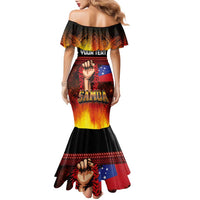 Personalised Samoan Spirit - Samoa Tribal Heritage Family Matching Mermaid Dress and Hawaiian Shirt LT03 - Polynesian Pride
