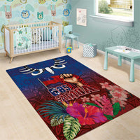 Proud of Samoa Area Rug Ula Nifo with Samoa 685 and Hibiscus Tapa Tribal Pattern LT03 - Polynesian Pride