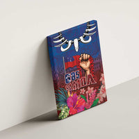 Proud of Samoa Canvas Wall Art Ula Nifo with Samoa 685 and Hibiscus Tapa Tribal Pattern LT03 - Polynesian Pride