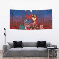 Proud of Samoa Tapestry Ula Nifo with Samoa 685 and Hibiscus Tapa Tribal Pattern
