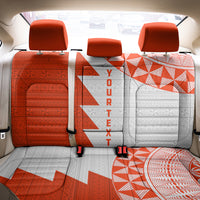 Custom Tonga Rugby Back Car Seat Cover Ikale Tahi Ngatu Tribal Pattern Half Style LT03 - Polynesian Pride