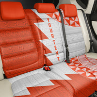 Custom Tonga Rugby Back Car Seat Cover Ikale Tahi Ngatu Tribal Pattern Half Style LT03 - Polynesian Pride