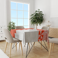 Custom Tonga Rugby Tablecloth Ikale Tahi Ngatu Tribal Pattern Half Style