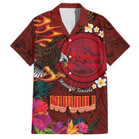 American Samoa Manulele Tausala Nu'uuli Family Matching Summer Maxi Dress and Hawaiian Shirt Tatau Art Pattern with Tropical Plants