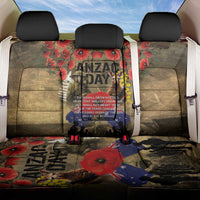 Australia and New Zealand ANZAC Day Back Car Seat Cover Kangaroo and Kiwi Bird Soldier-Honor and Remember Vintage Style LT03 One Size Beige - Polynesian Pride