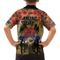 Australia and New Zealand ANZAC Day Family Matching Tank Maxi Dress and Hawaiian Shirt Kangaroo and Kiwi Bird Soldier-Honor and Remember Vintage Style LT03 - Polynesian Pride